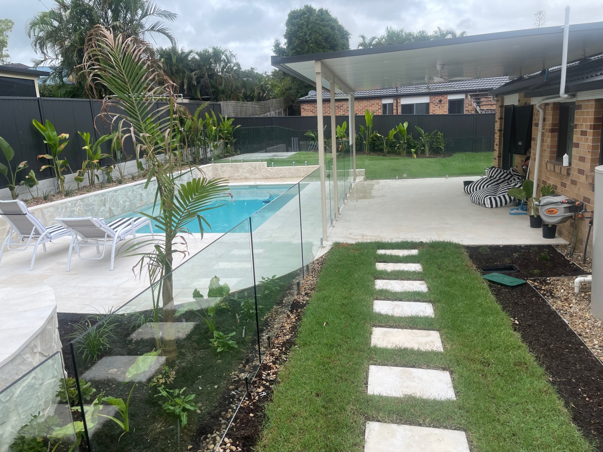 Completed StylishScapes pool and landscape project
